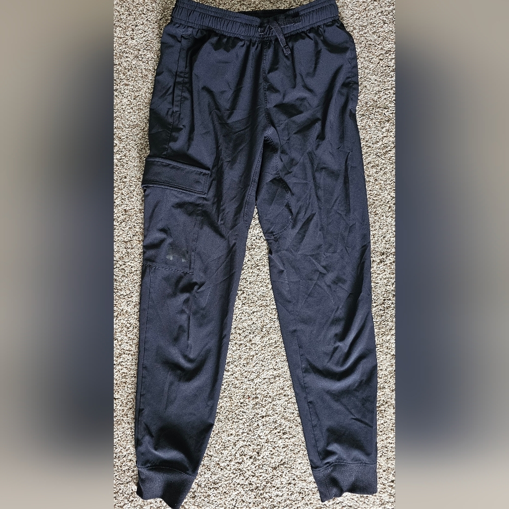 Girl's Black Cargo Jogger Pants
